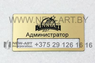 Бейдж из пластика.