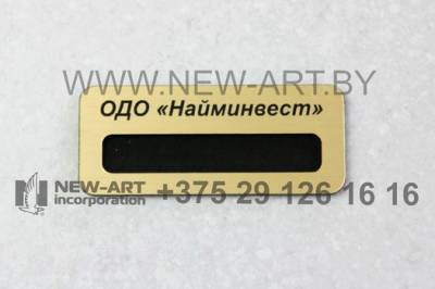 Бейдж из пластика.